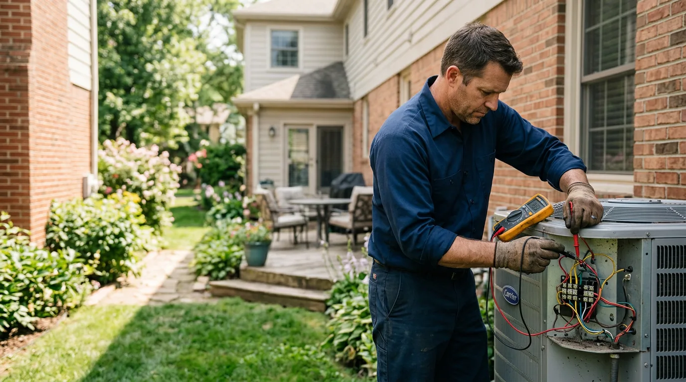 HVAC technician working near Needles, CA